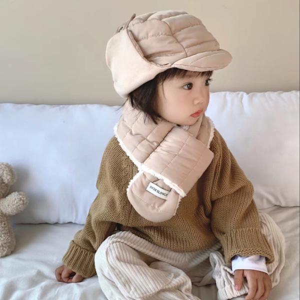 Barns varm mössa Kid Thicken Hat Halsdukar KHAKI Khaki