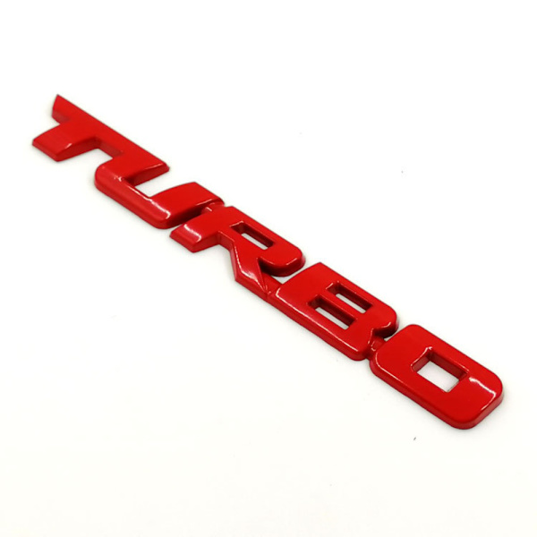 3 stk Turbo Bil Emblem 3D Letter Metal Turbo Badge Auto Logo