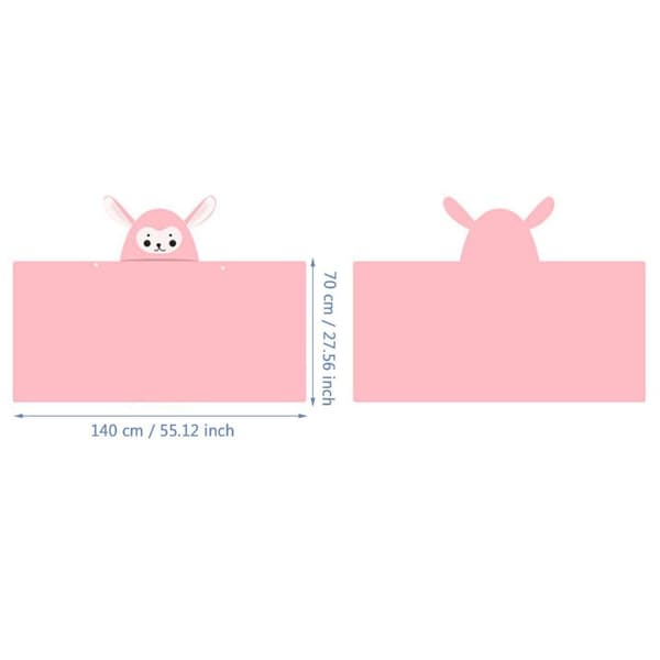 Hettehåndkle for barn, badehåndkle for barn ROSA pink