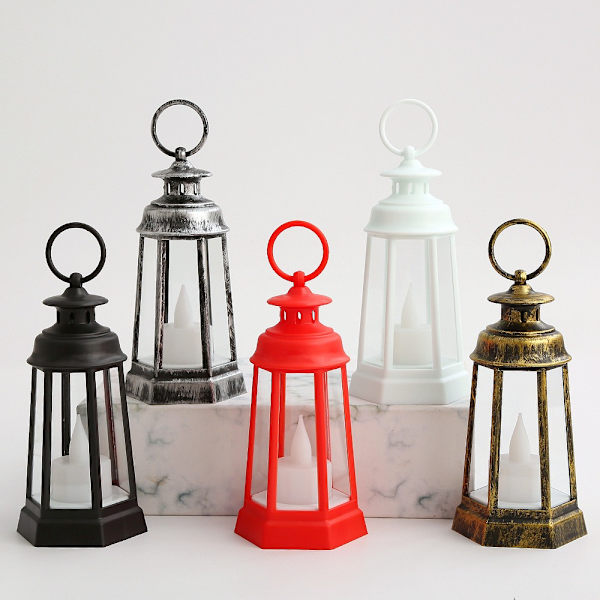 Led Lantern Candle Lantern SORT black