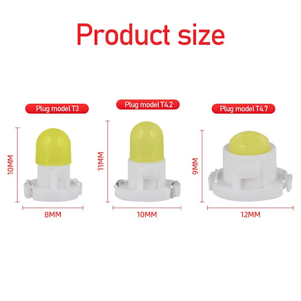 Led Dashboard Lys Bil Instrument Pære HVID white