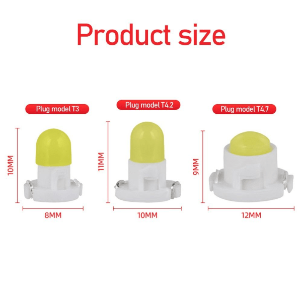 Led kojelaudan valoauton instrumenttipolttimo KELTAINEN yellow