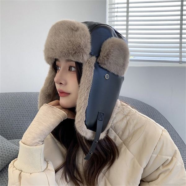 Trapper Hat Beanies Hat SORT black