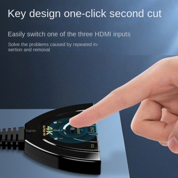 3-Port HDMI Splitter Kabel Switch Hub Splitter