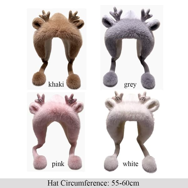 Plysj Lue Beanies GRÅ grey