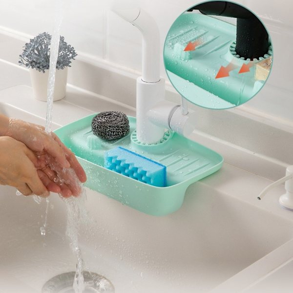 Kran Dreneringsstativ Drenering Oppbevaringsstativ LYS BLÅ light blue