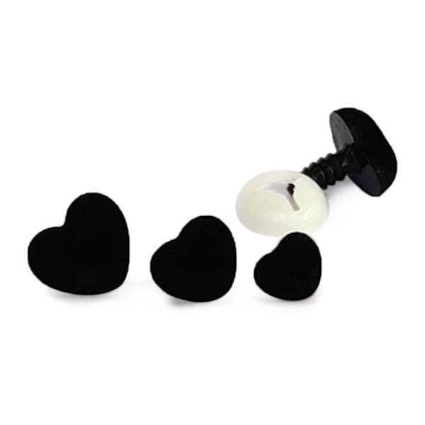 10stk Triangle Nose Safety Parts SORT 15MM Black 15mm