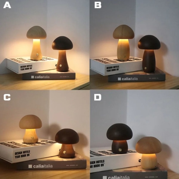 Puiset Mushroom Night Light -huoneen yövalot 2 2 2