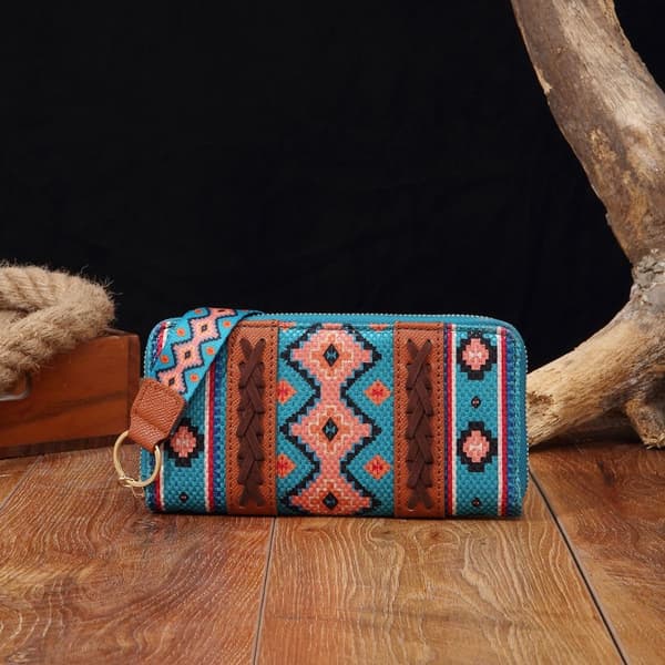 Bohemisk Clutch Väska Retro Tryck Plånbok 2 2