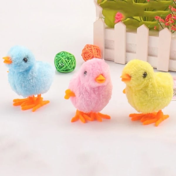 Påske Running Chick Wind Up Chick Plysjdyr Leketøy 1PCS Random Color