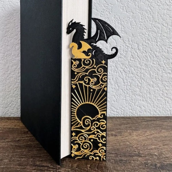 Dragon Bookmark Dubbelsidig Long Fei Bookmark 3 3 3