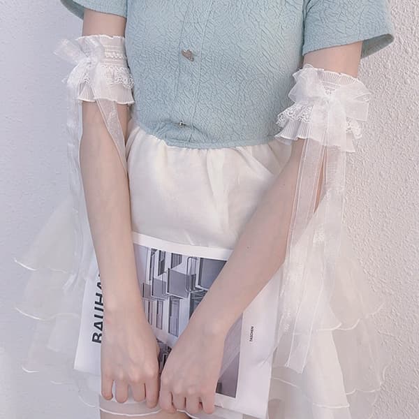Arm Sleeve Arm Cover HVIT White
