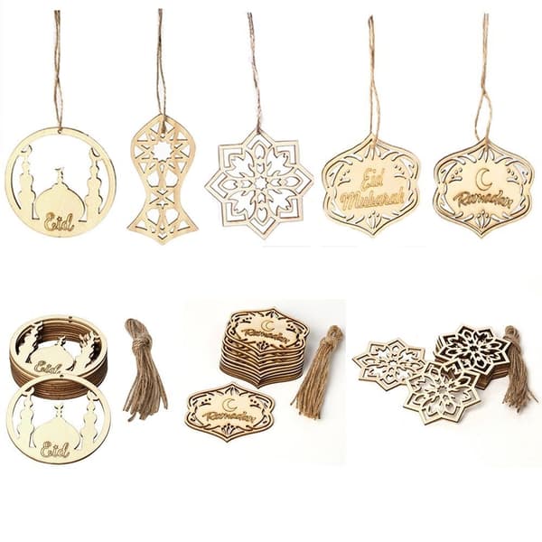 20 stk Ramadan Eid Mubarak Træpynt C-20PCS C-20PCS