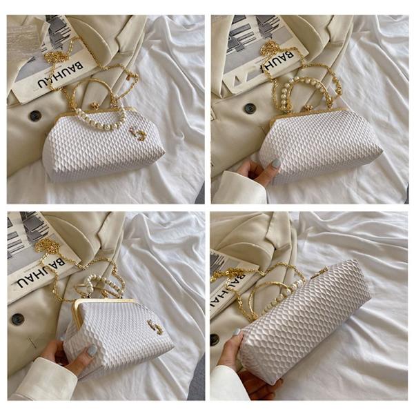 Skuldervesker Evening Clutch HVIT white