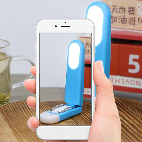 Clip-on leselampe LED boklys BLÅTT Blue