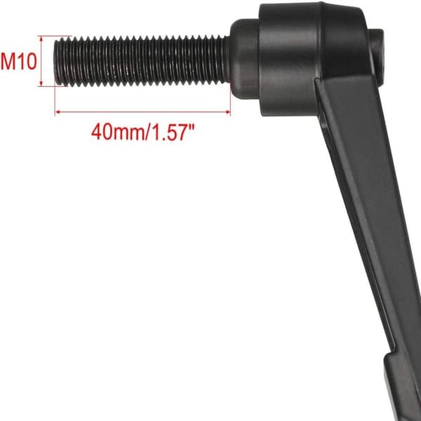 4 stk. Justerbart spændegreb med gevind og trykknap M6x32mm4 Pcs