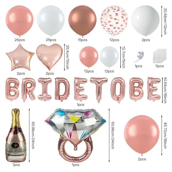 Bride Balloner Banner Garland Kit Polterabend