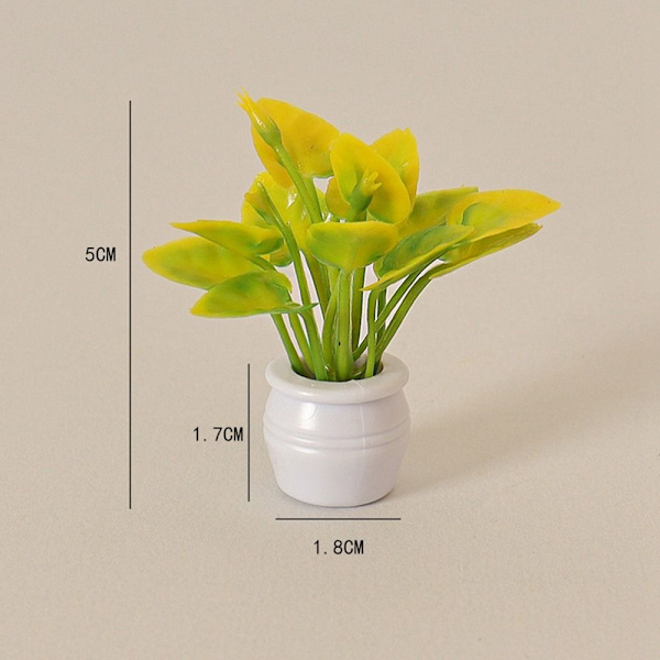 Dukkehus Miniatyr plastsimuleringsvase 4 4 4