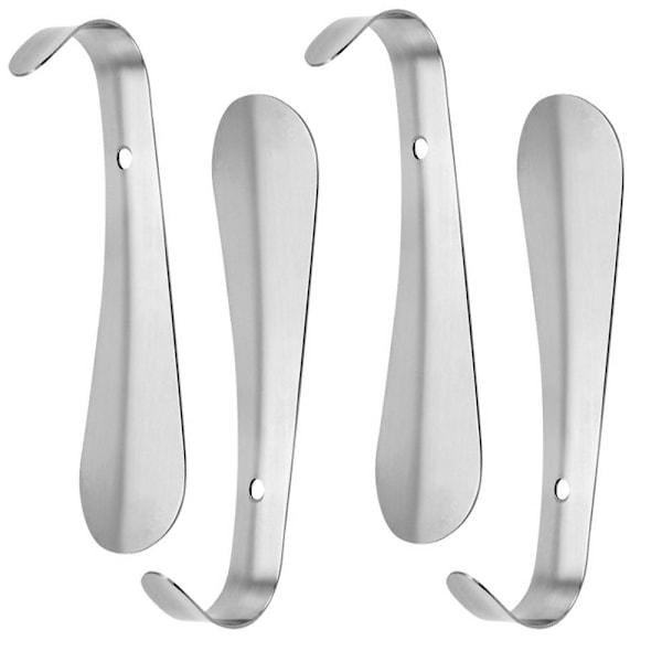 4 stk Skohorn Skobruker Boot Jack Silver 4 Pcs-4 Pcs