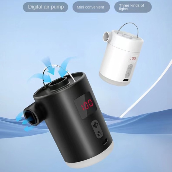 Elektrisk luftpump komprimerad påse Elektrisk pump SVART black