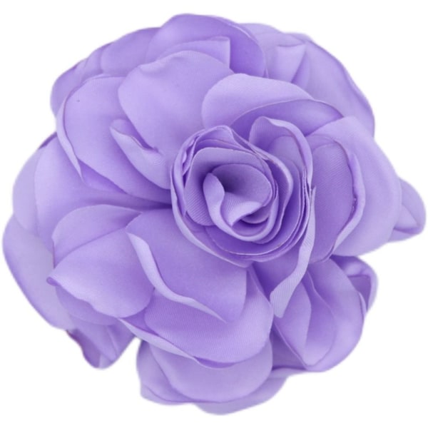 Stoff Stor Rose Flower Brosje Floral Brosje LILLA purple