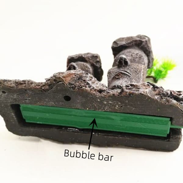 Akvarium Dekorationer Dobbelt Sten Statue Kunstig Sten