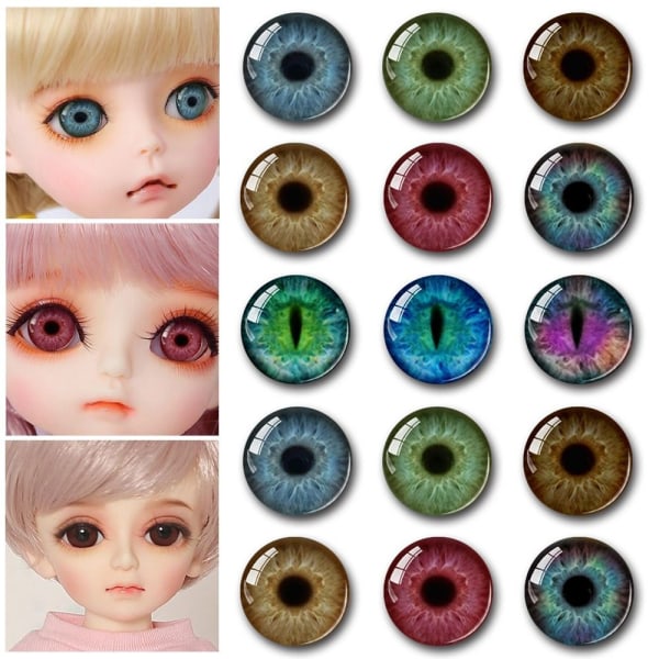 20 stk/10 par Eyes Crafts Eyes Puppet Crystal Eyes 16MM-FARVE 16mm-color random