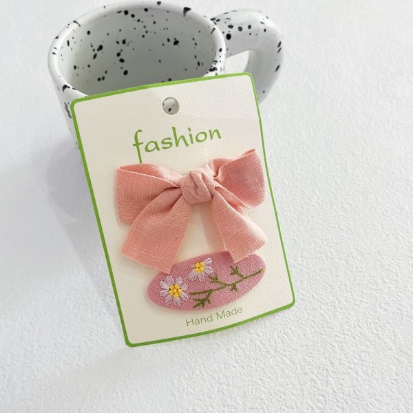 2kpl Little Girl Bowknot -hiusklipsit PINK pink