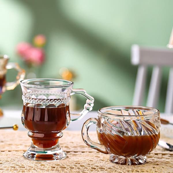 Mugg i glas för te och kaffe TRANSPARENT transparent