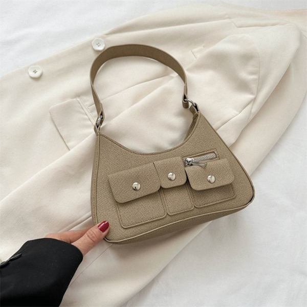 Moottoripyöräilijän käsilaukku Olkavarsilaukku KHAKI khaki