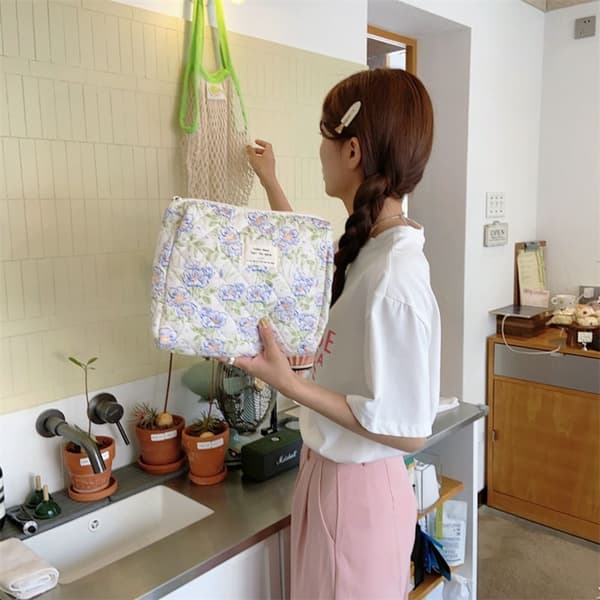 Quiltet Clutch Makeuptaske 2 2 2