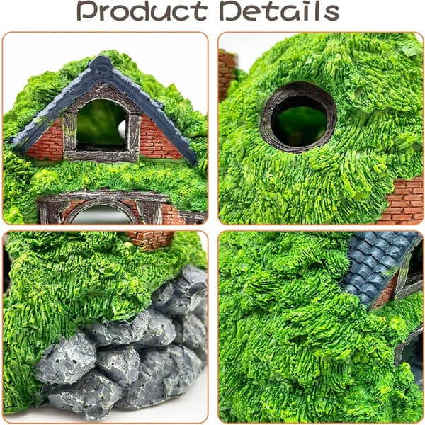 Akvariedekoration Hobbit Hus Betta Skjulested Hule