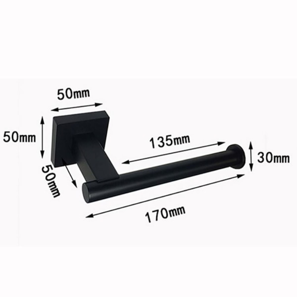 Toalettpapirholder Toalettrullholder SORT SORT black