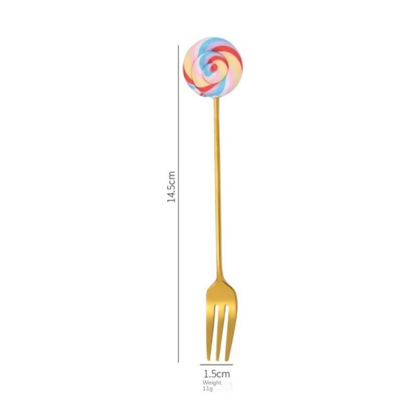 Lollipop lusikka Jälkiruokalusikka GOLD MULITICOLOR & FORK Gold Muliticolor&Fork-Muliticolor&Fork
