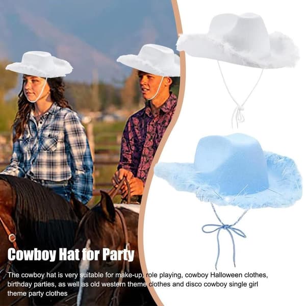 Cowboyhat Rå Kant Cowboyhat SORT Black