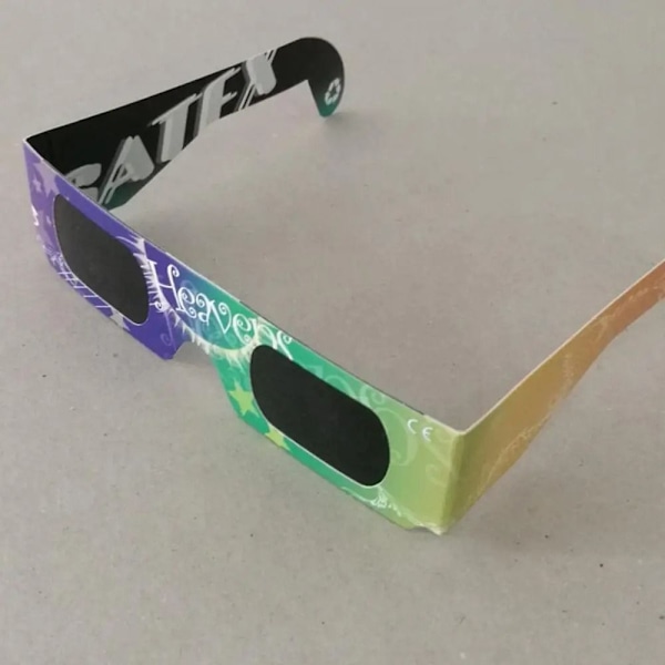 10st Total Solar Eclipse Glasögon Eclipse Viewing Glasögon Random 10Pcs