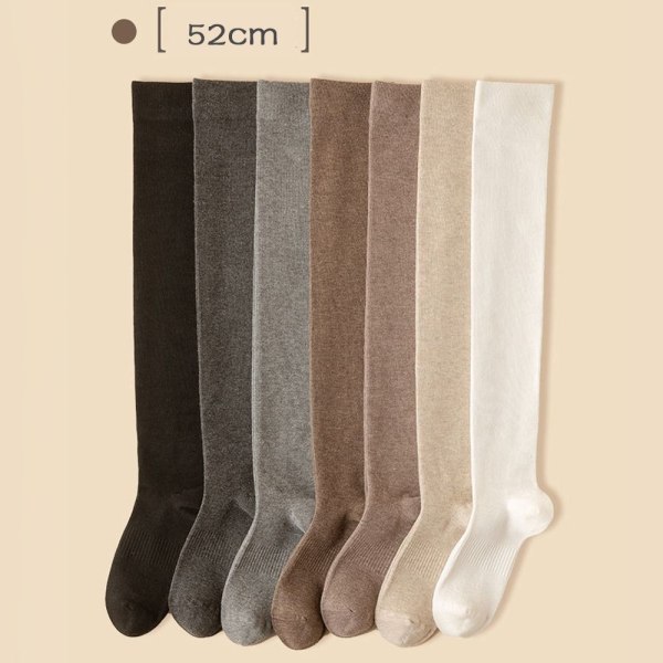 Naisten pitkät sukat, sukat KHAKI 52cm 52cm khaki 52cm-52cm