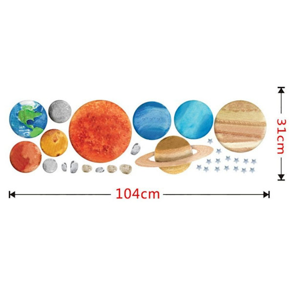 Självhäftande Planet Wall Stickers Wall Stickers STYLE 1 STYLE 1 style 1