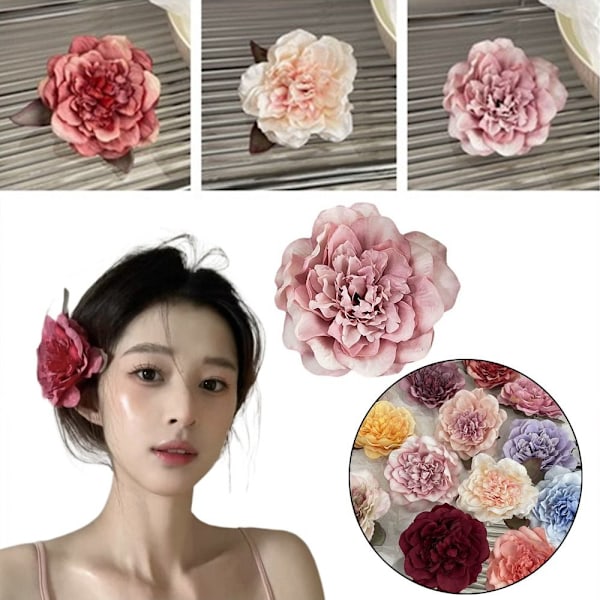 Peony Flower -hiusklipsi Tekokukkahiusneulat C C C