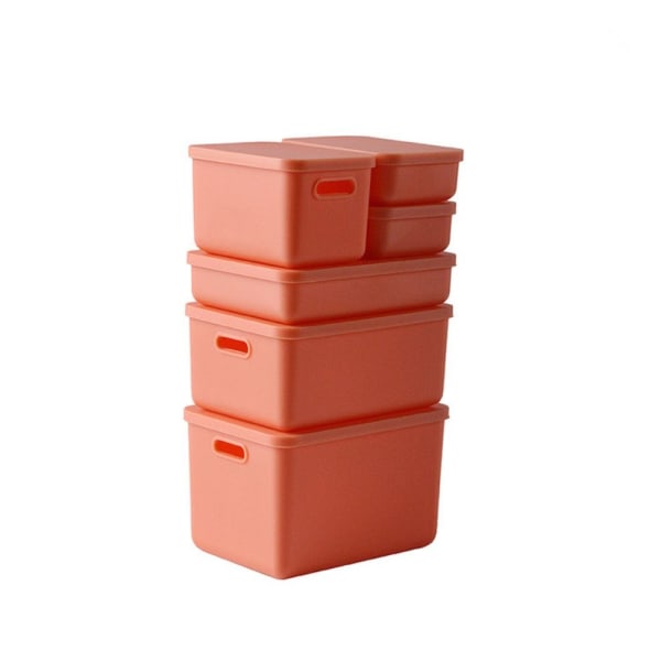 6kpl/ set Mini Storage Box Nukkekodin lelukontti ORANSSI orange