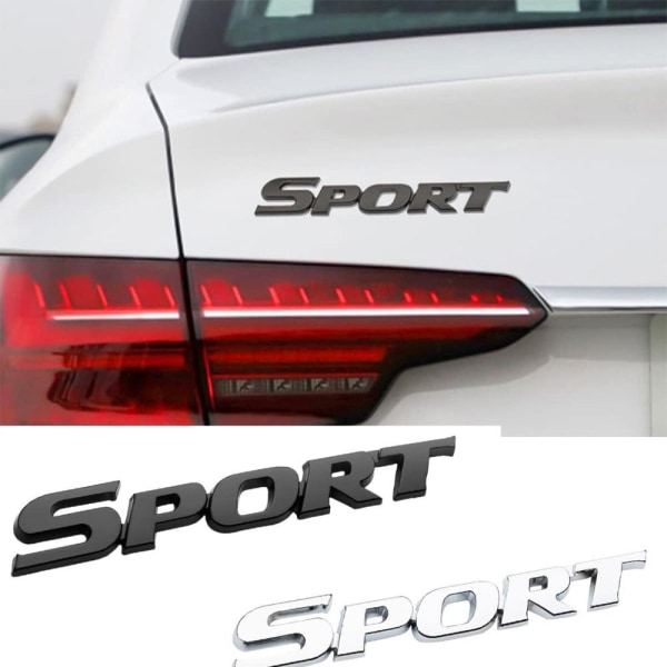 2PCS 3D Sport Sticker för Bil Sport Car Emblem Badge Car Fender