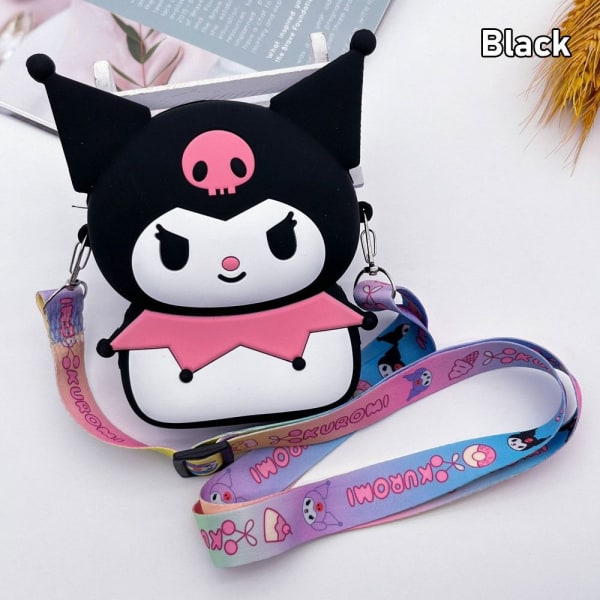 1 Stk Kuromi Silikonveske Kawaii Veske SORT SORT