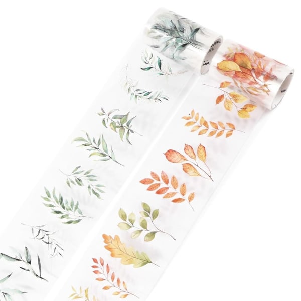 Washi Tape PET dekorative selvklebende estetiske tape klare planter