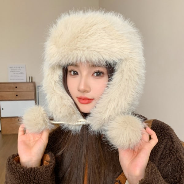 Fluffy Hat Pelshatter KHAKI khaki