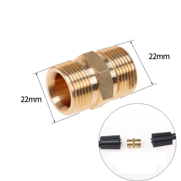 1 stk. slangestik han-hun-adapter M22(15MM) TIL M14(S) M22(15mm) to M14(S)