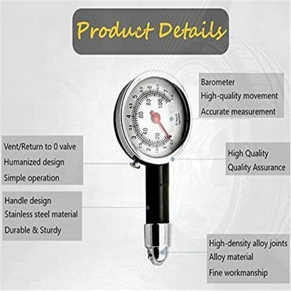 Däcktrycksmätare Manometer Däckmätare