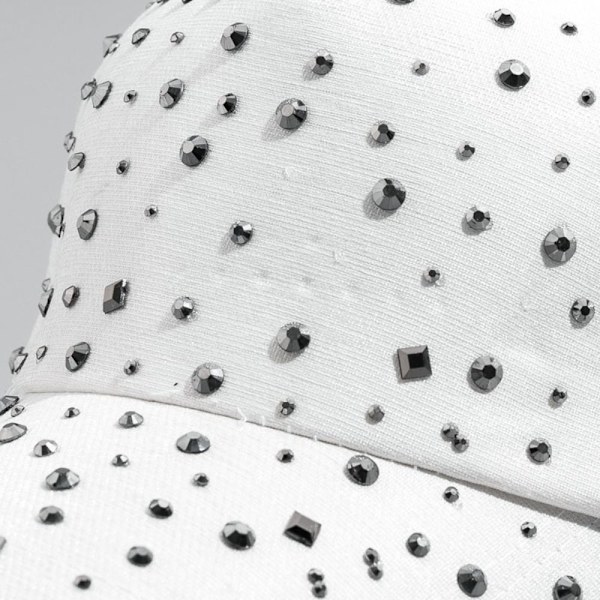 Rhinestone Baseball Caps Solhat GRÅ Grey