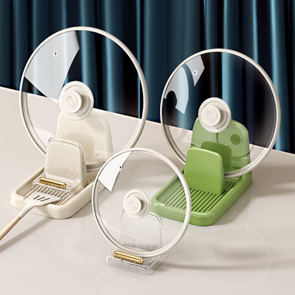 Krukor Lock Hållare Sked Hållare Ställ VIT White