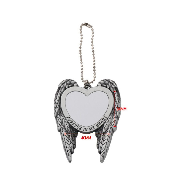Heat Transfer Sublimation Blank Pendant Angel Wing Pendant