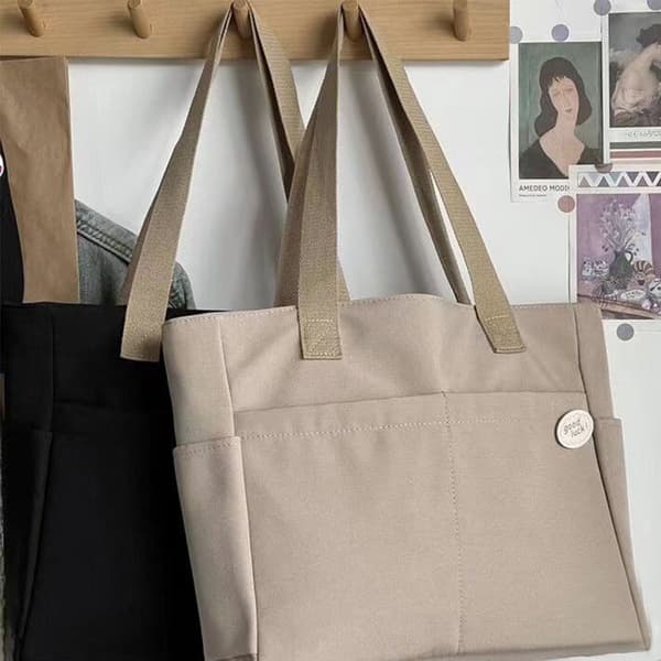 Tygväska Mångsidig Handväska BEIGE Beige
